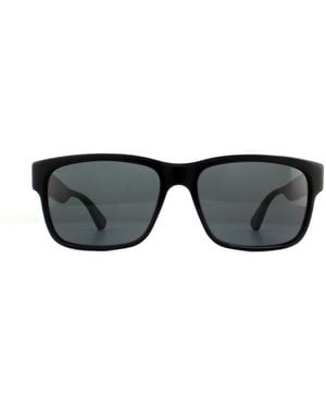 Gucci Rectangle Sunglasses - Black