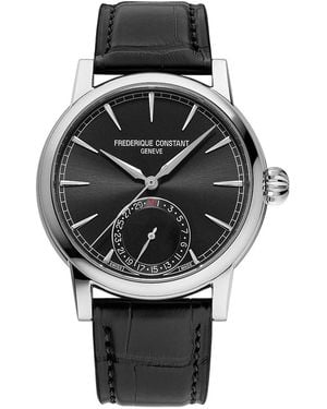 Frederique Constant Swiss Automatic Leather Strap Timepiece - Grey