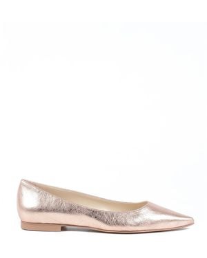 Versace 19.69 Abbigliamento Sportivo 19V69 Ballerina Lamè 4747 Lam Oro Leather - White