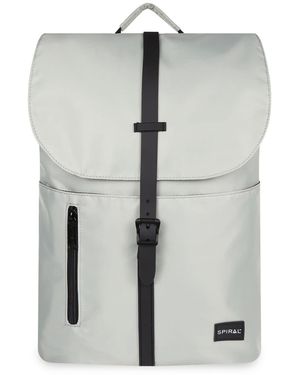 Spiral Accessories Sydney Rectangle Shape Rucksack With Logo Patch - Grey