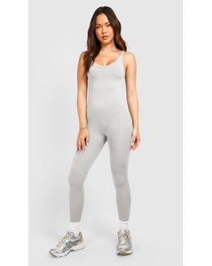 Boohoo Supersoft Premium Seamless Unitard - White