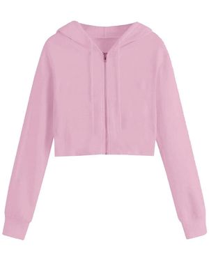 Miso Cropped Hoodie - Pink