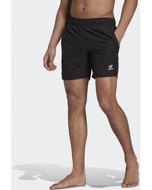 adidas Originals Adicolor Essentials Trefoil Swim Shorts - Black