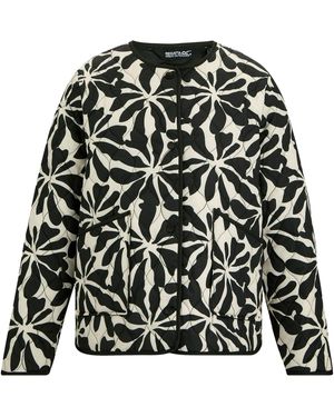 Regatta Ladies Mira Abstract Floral Padded Jacket - Black