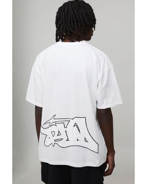BoohooMAN Oversized Bhm Graffiti Printed T-Shirt - Black