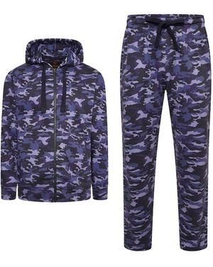 KAM Jeanswear Forge Original Camo Tracksuit Set - Blue