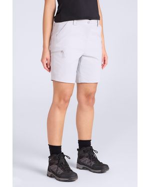 Mountain Warehouse 'Hiker' Shorts Stretchy Quick Dry Uv Protection Everyday Bottoms Polyamide - White