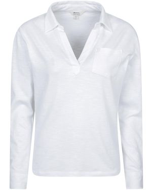 Mountain Warehouse Ladies Brae Relaxed Fit Polo Shirt - White