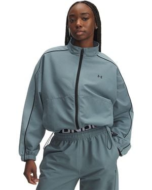 Under Armour Ua Rival Colour Block Quarter Zipper Track Jacket - Blue