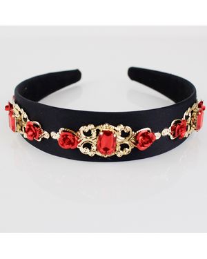 SVNX Rose Embellished Headband - Red