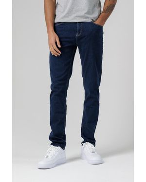 Monkee Genes Dark Organic Cotton Blend Skinny Fit Mid-Rise Denim Jeans - Blue