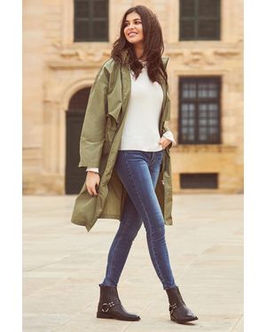 Sosandar Lightweight Zip Front Jacket - Green