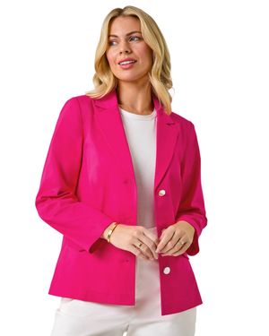 Roman Petite Cotton Stretch Blazer - Pink