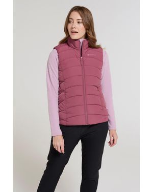 Mountain Warehouse 'Opal' Padded Gilet With Front Pockets Winter Warm Rain Coat - Pink