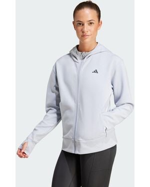 adidas Originals Designed 4 Training Full-Zip Hooded Sweatshirt - Blue