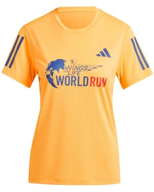 adidas Originals Wings For Life World Run Participant T-Shirt - Yellow