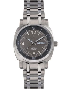 Nautis Stealth Bracelet Watch W/Day/Date - Metallic