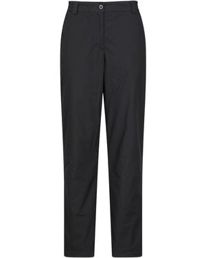 Mountain Warehouse 'Trek Ii' Trousers Lightweight Elastic Waist Quick Dry Outdoor Trousers - Black