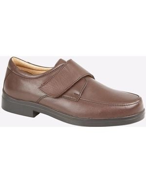 Roamer Litchfield Leather Shoes (Wide Fit) - Brown