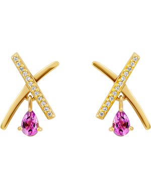 Orphelia 'Charlotte' 925 Sterling Drop Earrings - Metallic