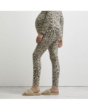 River Island Leopard Print Maternity Leggings - Natural