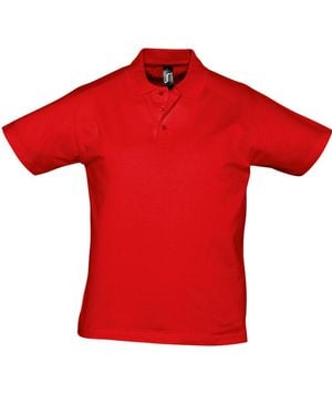 Sol's Prescott Jersey Short Sleeve Polo Shirt Cotton - Red