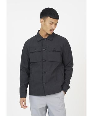 Brave Soul Button Through Shacket - Blue
