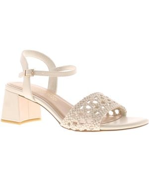 Marco Tozzi Sandals Block Heeled Strappy Tilly Buckle Cream - Black