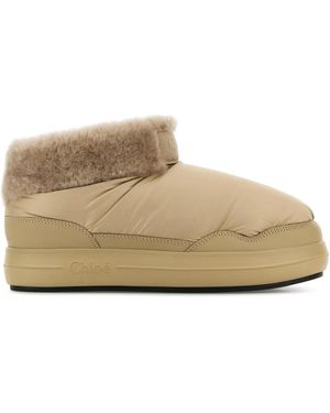 Chloé Polar Enkellaarsjes - Naturel