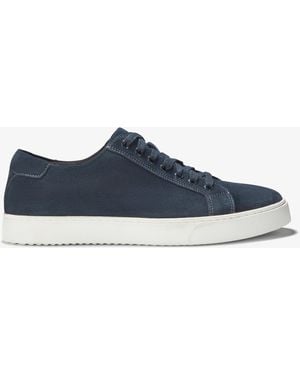 Clarks Lockton Lace Suede Trainers - Blue