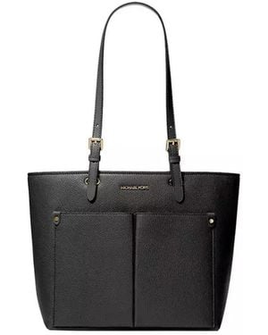 Michael Kors Jet Set Travel Medium Double Pocket Tote Pu - Black