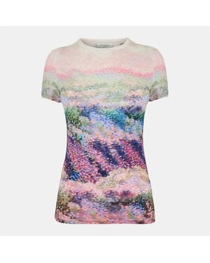 Ted Baker Slim Fit Ronde Hals Korte Mouwen T-Shirt - Roze