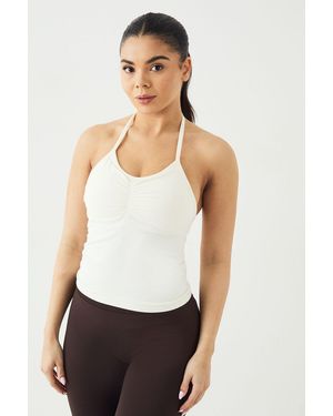 DSGN Studio Sport Contour Padded Seamless Strappy Top - White