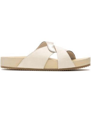 Hush Puppies Mylah Slip On Leather Sandals - Black