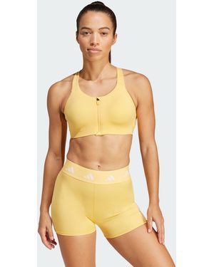adidas Originals Tlrd Impact Luxe High-Support Zip Bra - Yellow