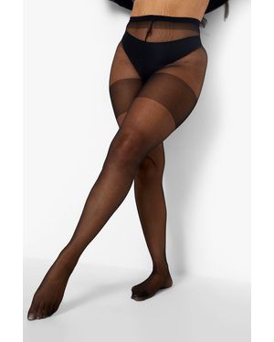 Boohoo Plus 15 Denier Shaper Tights - Black