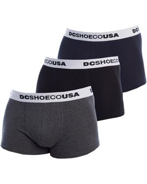 DC Shoes Pack Of 3 Cotton Boxers For - Blue