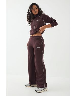 DSGN Studio Tricot Piping Detail Straight Leg Jogger - Brown