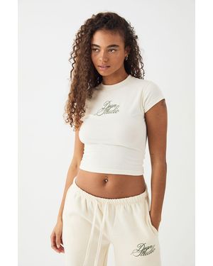 DSGN Studio Short Sleeve Fitted Top - White