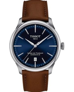 Tissot Chemin Des Tourelles Watch T1398071604100 Leather - Blue