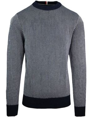 Tommy Hilfiger Vertical Stripped Jumper - Grey