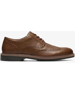 Clarks Pitney Brogue Dark Tan Shoes - Brown