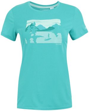 Regatta Ladies Fingal Landscape Stretch T-Shirt - Blue