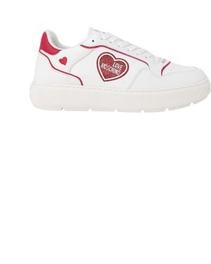 Love Moschino Lowtop Trainers Heart Patch - Pink