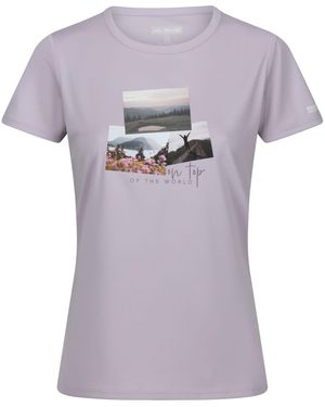 Regatta Ladies Fingal Viii Photograph T-Shirt ( Frost) Material_Polyester - Purple