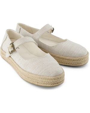TOMS Carolina Mary Jane Nylon Natuurlijke Espadrilles - Metallic