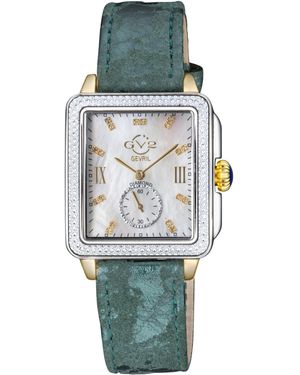 Gv2 9255 Bari Swiss Quartz Diamond Watch - Green