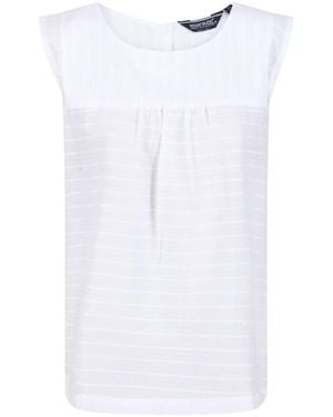 Regatta Jewel Neck Sleeveless Shell Blouse - White