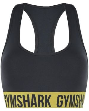 GYMSHARK Fit Charcoal Sports Bra - Blue