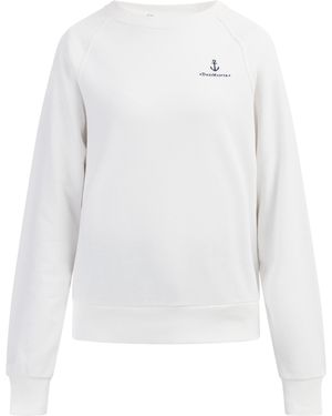 Dreimaster Sweatshirt Met Ronde Hals Bridgeport - Wit